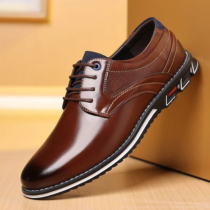 Men Orthopedic Leather Dress Shoes - Stay Comfortable in every occasion Work, Office or at Party