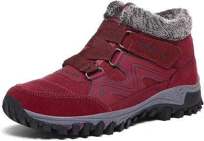 Women Winter Ortho Shoes with Warm Fur Lined & Anti-Slip Soles for Outdoor Walking and Trekking